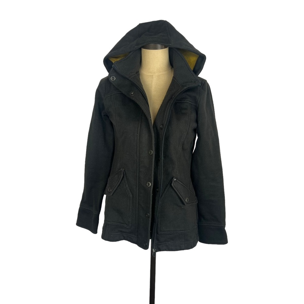 Royal Robbins brown grey full zip hooded knit‎ jacket SZ S